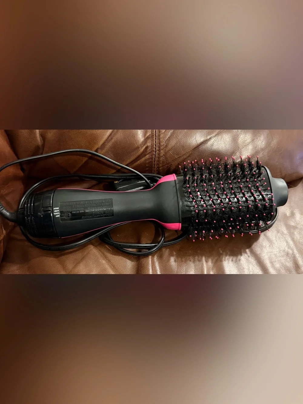 Revlon Black and Pink Hot Air Brush Styler